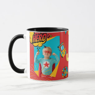 "Personalized Kids Mug – Superhero Name Design"