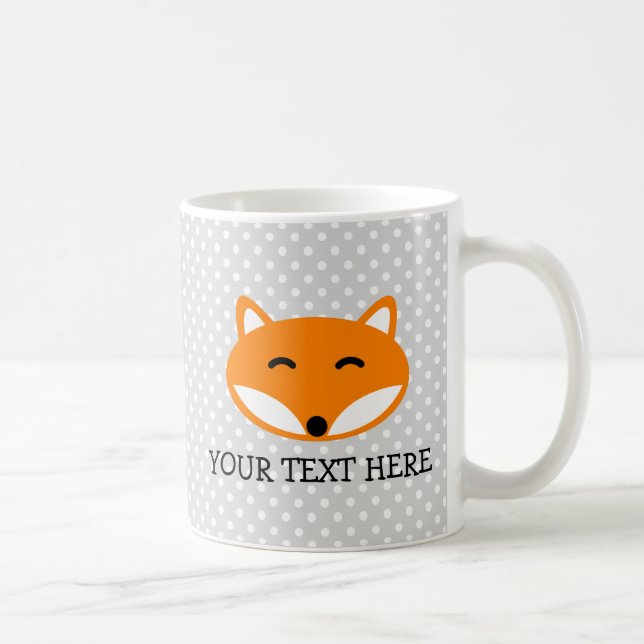 Personalized kids mug with cute red fox design (Right)