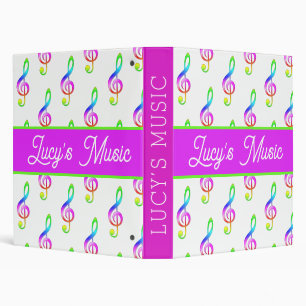 Personalized kids music binder