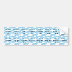 Personalized Kids Name Labels; Waterproof Cup or Bumper Sticker