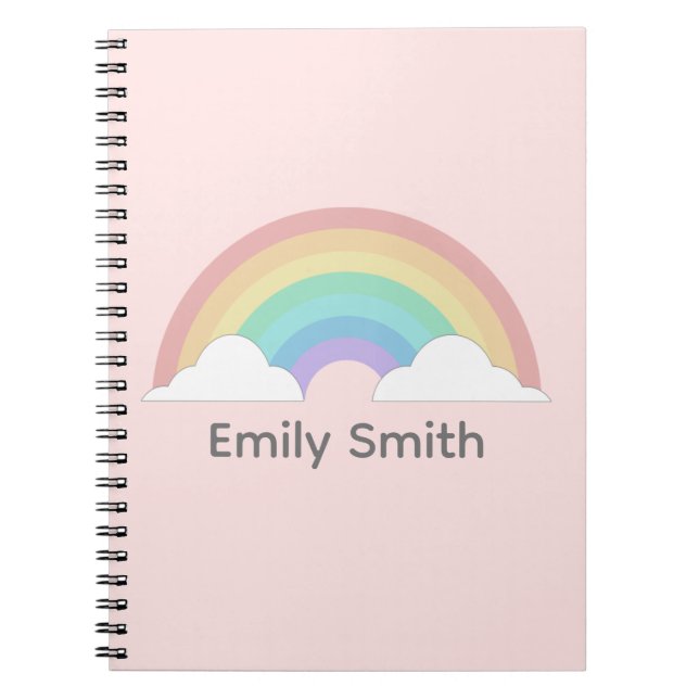 Personalized Kids Name Rainbow Notebook (Front)