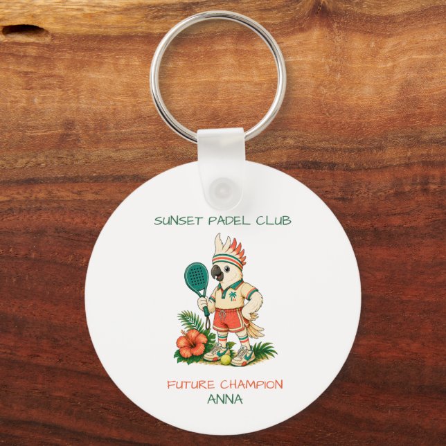 Personalized Kids Padel Backpack Keychain Custom  (Front)