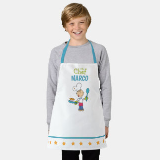 Personalized Kids Pancake Chef Apron With Stars