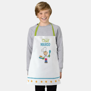 Personalized Kids Pancake Chef Apron With Stars