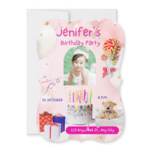 Personalized kid's Photo Invitation birthday