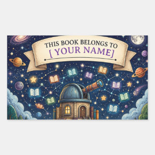 Personalized Kids Reading Adventure Bookplate Sticker