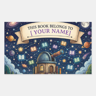 Personalized Kids Reading Adventure Bookplate Sticker