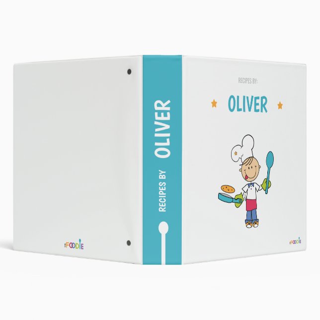Personalized kids recipe book binder (Background)
