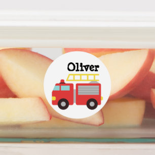 Personalized Kids Red Fire Truck