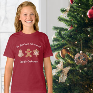 Personalized Kids Shirt Christmas Cookie Exchange