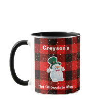 Personalized Kid's Snowman Hot Chocolate Mug