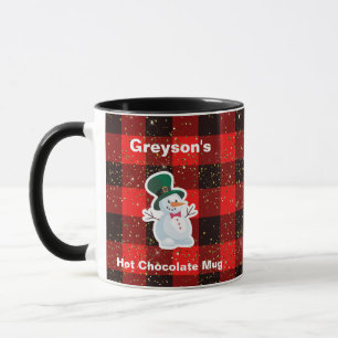 Personalized Kid's Snowman Hot Chocolate Mug