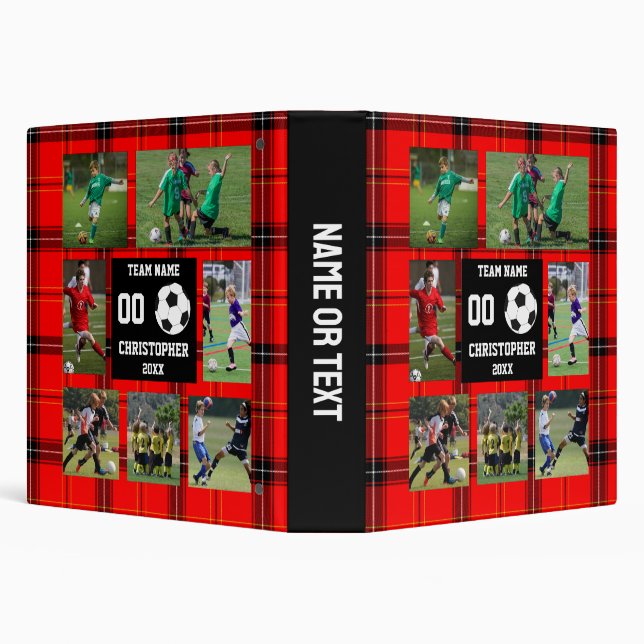 Personalized Kids Soccer Photo Album Binder (Background)