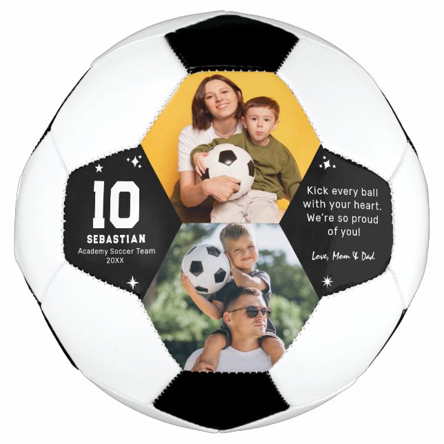 Personalized Kids Soccer Photo and Custom Message Soccer Ball (Front)