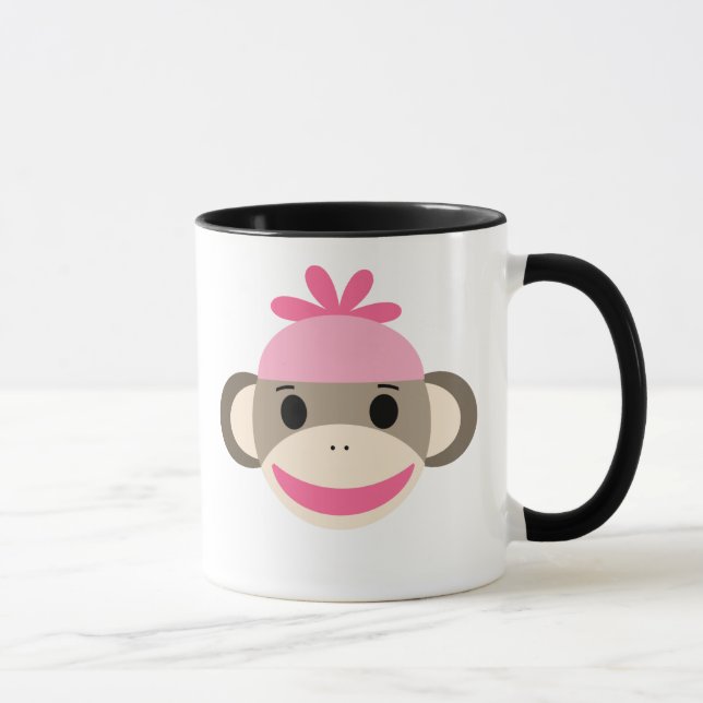 Personalized Kids Sock Monkey Mug (Right)