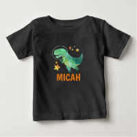 Personalized Kids Space Dinosaur Shirt