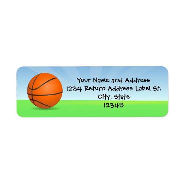 Personalized Kid's Sports Basketball Sunny Day (Front)