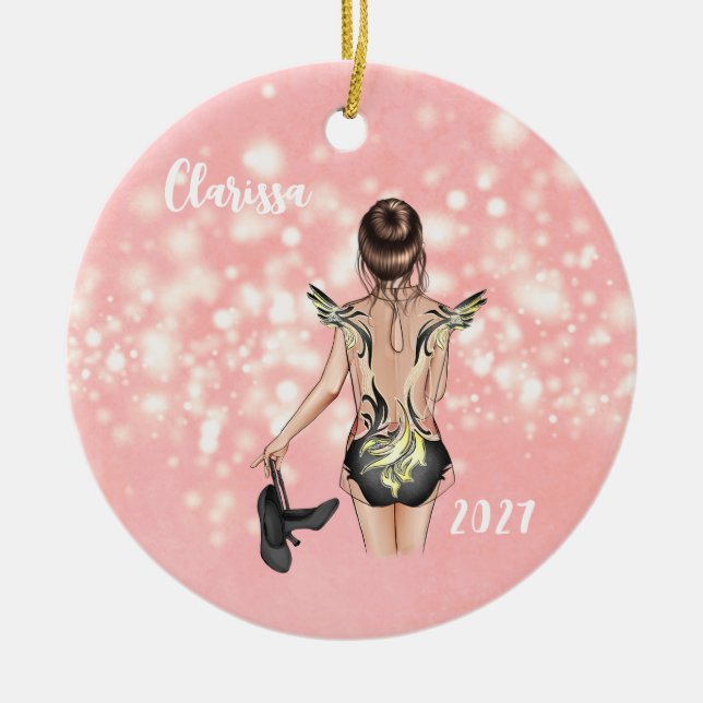 Personalized Kids Tap Dancer Christmas Ornament (Front)