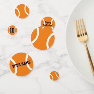 Personalized kid's tennis ball Birthday confetti