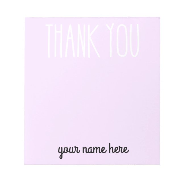Personalized Kids Thank You Notepad (Front)
