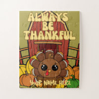 Personalized Kids Thanksgiving Puzzle