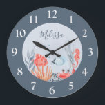 Personalized Kids Under The Sea Acrylic Wall Clock<br><div class="desc">These cute under the sea themed clocks,  personalized with your childs name. Feature an under water scene of fish,  seahorse,  crabs and ocean plants. Perfect for the nursery,  childs room or in a school setting. The font style can be changed by clicking on the customize further link after personalizing.</div>
