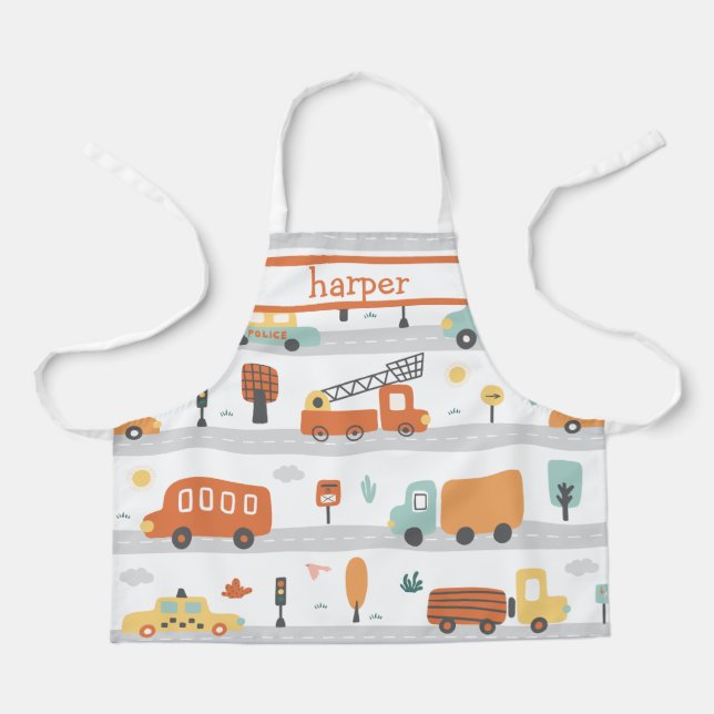 Personalized Kids Vehicle Apron (Front)
