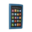 Personalized kids wallet with colourful app icons