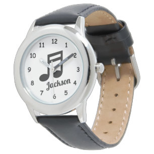 Personalized kid's watch with name and music note