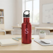 Personalized Kids Water Bottle, Custom Initial