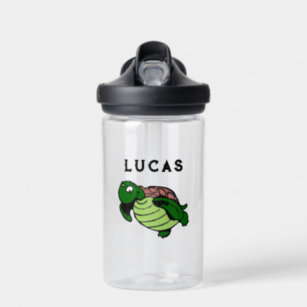 Personalized Kids Water Bottle W/Name - Sea Turtle