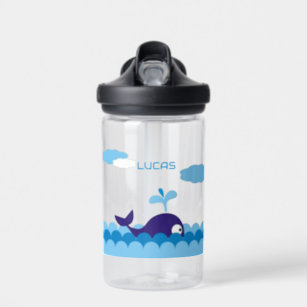 Personalized Kids Water Bottle With Name - Whale