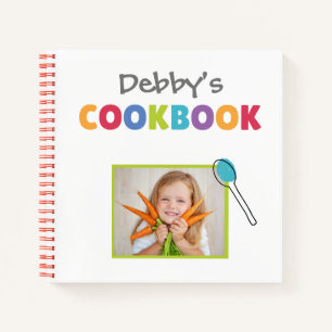 Personalized Kids's Memory Cookbook (Add Photo) Notebook