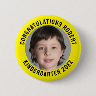 Personalized Kindergarten Graduate Photo 2 Inch Round Button