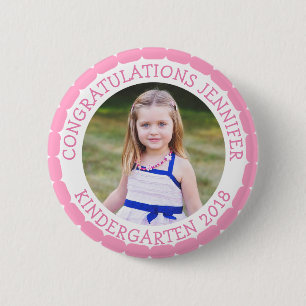 Personalized Kindergarten Graduate Photo Button