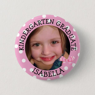 Personalized Kindergarten Graduate Photo Button