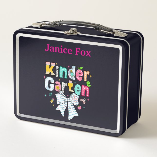 Personalized Kindergarten Lunch Box (Front)