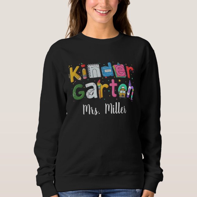 Personalized Kindergarten Shirt, Custom Kindergart Sweatshirt (Front)