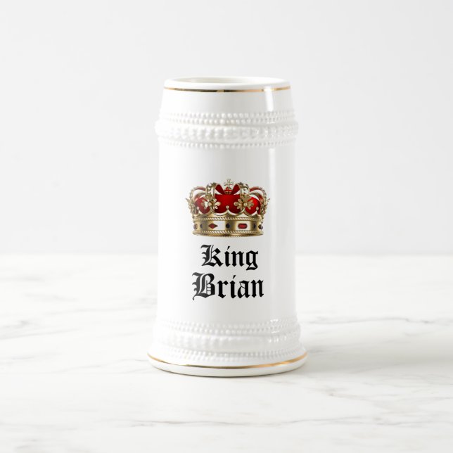 Personalized King Beer Stein (Center)