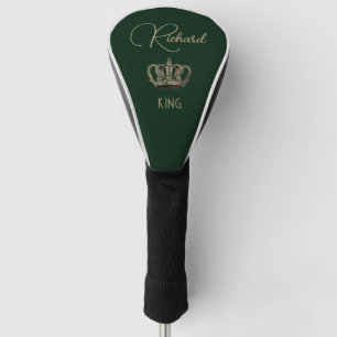 Personalized King Crown Green Golf Towel Head Cover