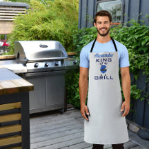 Personalized King of My Grill All-Over Print Apron