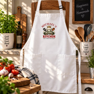 Personalized King of the Kitchen Funny Chef Apron