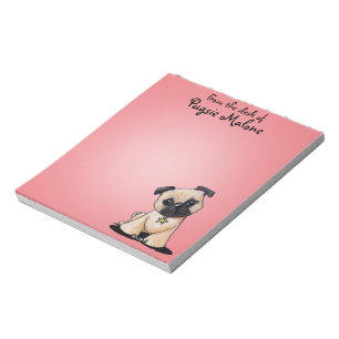 Personalized KiniArt Pug Notepad