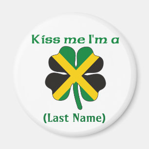Personalized Kiss Me I'm Jamaican Magnet
