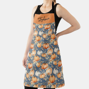 Personalized Kitchen Apron Pumpkins