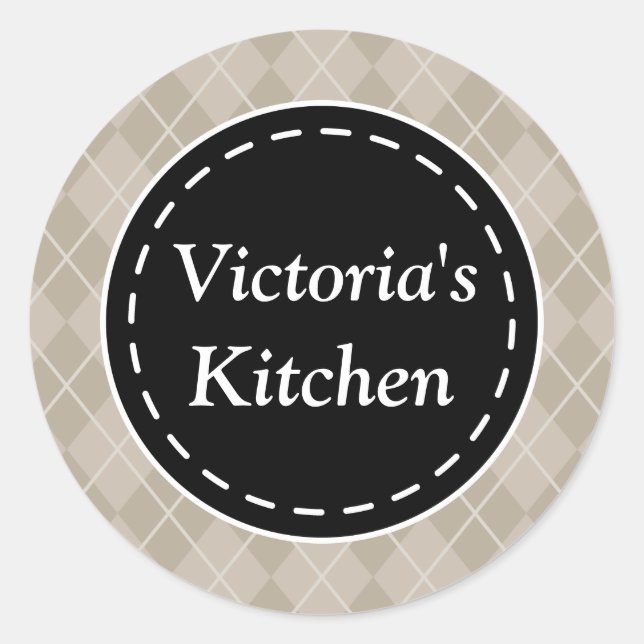 Personalized Kitchen Gift Tags Stickers (Front)