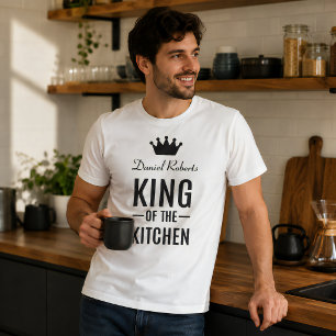 Personalized Kitchen King Custom Name T-Shirt