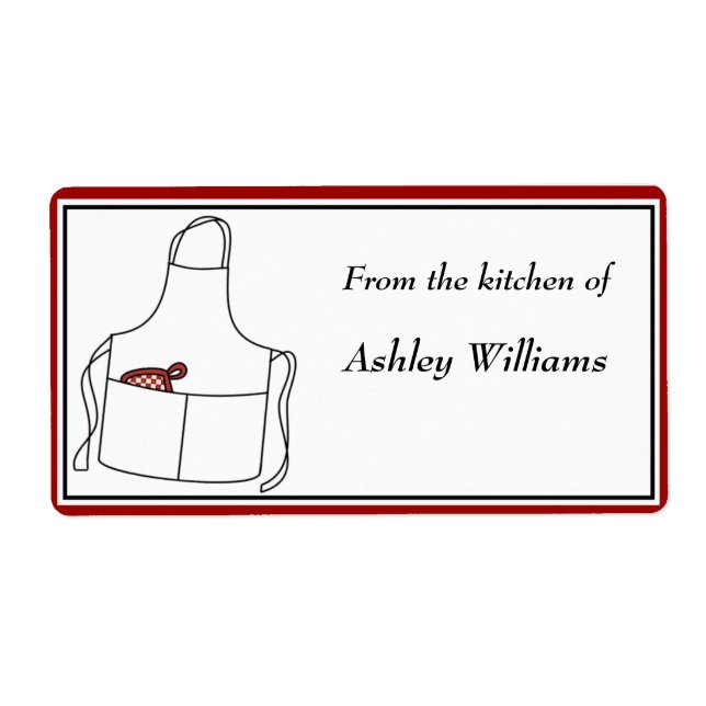 Personalized Kitchen Labels large size (Front)
