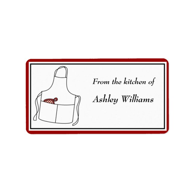 Personalized Kitchen Labels - medium size (Front)