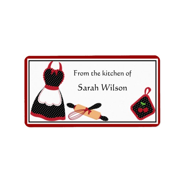 Personalized Kitchen Labels - medium size (Front)